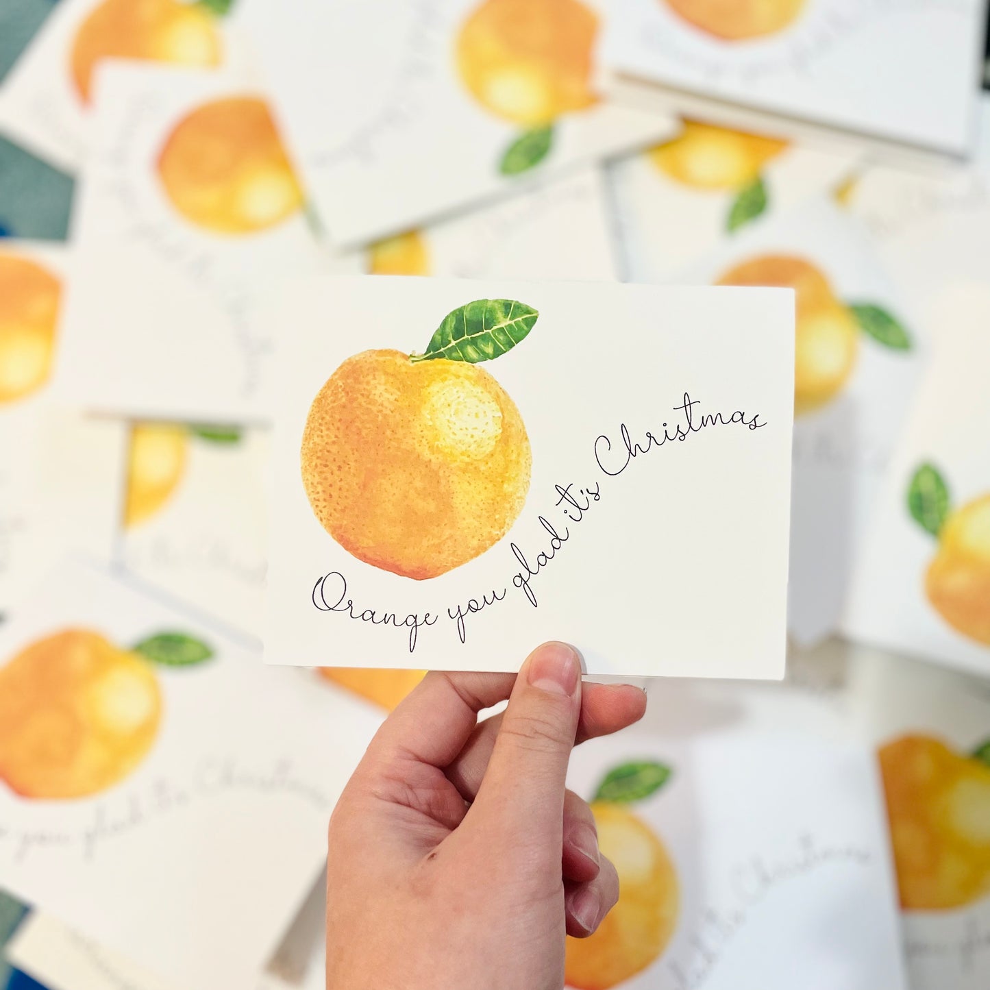 Orange Christmas cards