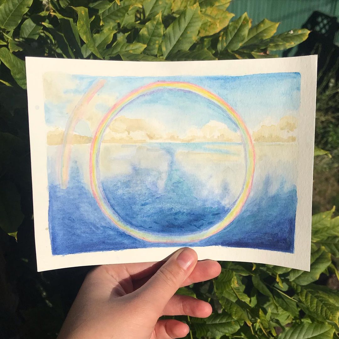 Circle Rainbow Print